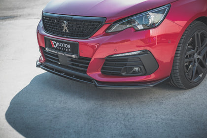 Maxton frontsplitter til Peugeot 308 GT Mk2 Facelift – blank sort – billede 3 af 6