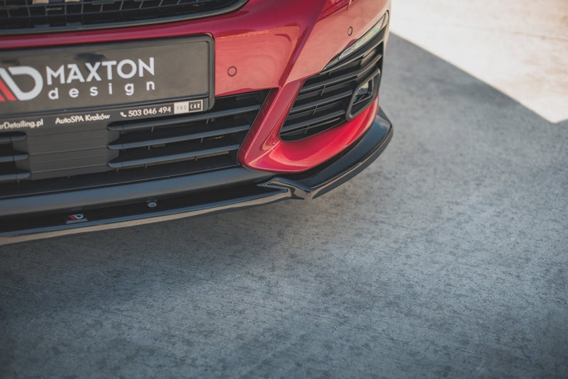 Maxton frontsplitter til Peugeot 308 GT Mk2 Facelift – blank sort – billede 4 af 6