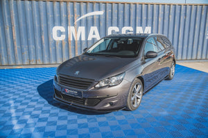Maxton frontsplitter til Peugeot 308 Mk2 – blank sort – billede 1 af 6