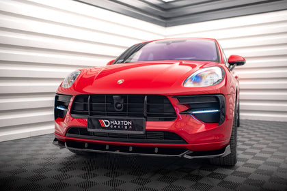 Maxton frontsplitter til Porsche Macan GTS / Sport Design Mk1 Facelift – blank sort – billede 1 af 5
