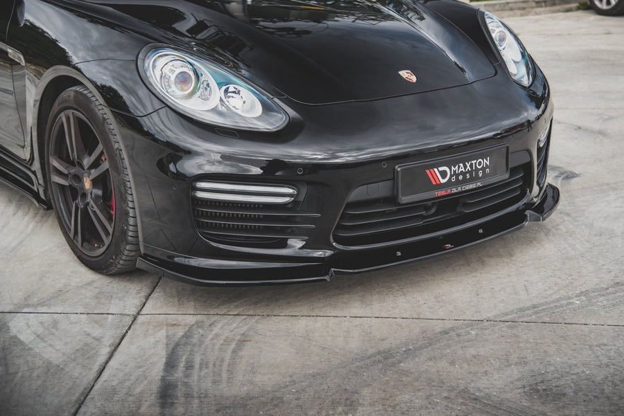 Maxton frontsplitter til Porsche Panamera Turbo 970 Facelift – blank sort – billede 1 af 7
