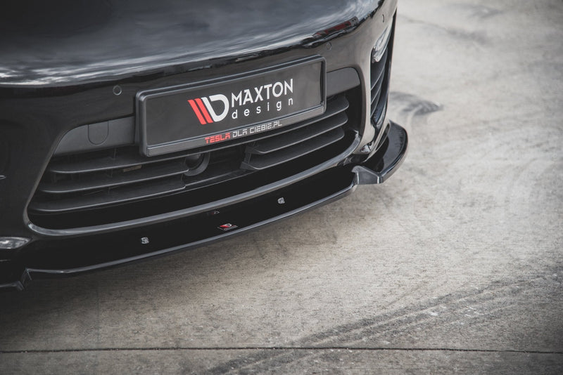 Maxton frontsplitter til Porsche Panamera Turbo 970 Facelift – blank sort – billede 4 af 7