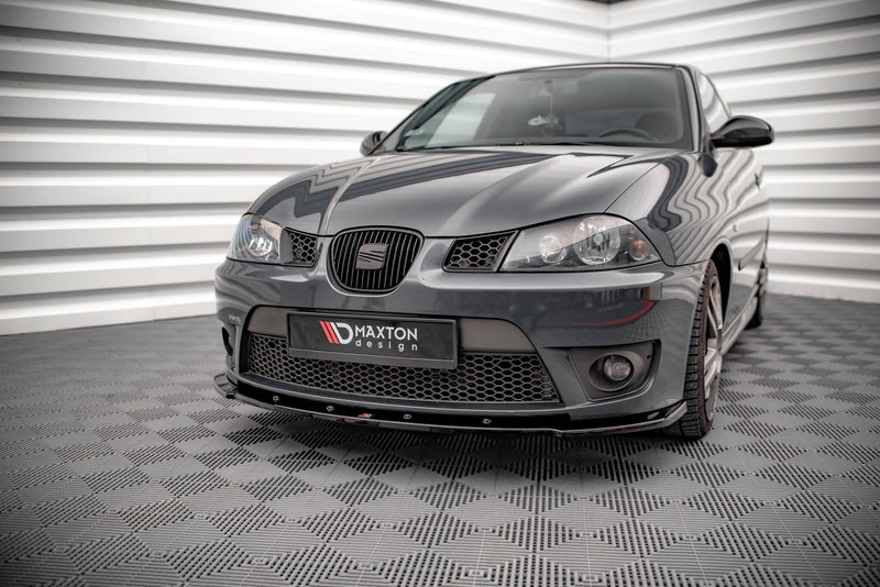 Maxton Front Splitter V.1 Seat Ibiza Cupra Mk3 - Gloss Black