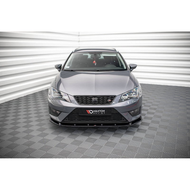 Maxton frontsplitter til Seat Leon FR / Cupra Mk3 – blank sort – billede 2 af 4