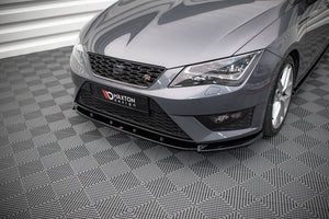 Maxton frontsplitter til Seat Leon FR / Cupra Mk3 – blank sort – billede 1 af 4