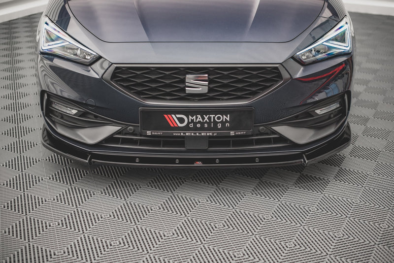 Maxton Front Splitter V.1 Seat Leon Fr Mk4 - Gloss Black