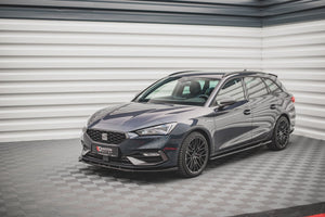 Maxton Front Splitter V.1 Seat Leon Fr Mk4 - Gloss Black