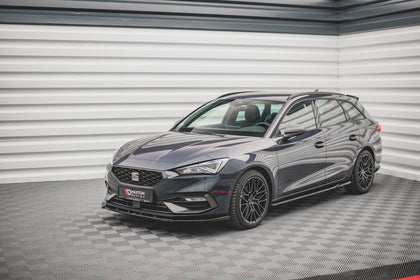 Maxton Front Splitter V.1 Seat Leon Fr Mk4 - Gloss Black