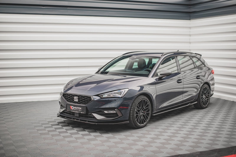 Maxton Front Splitter V.1 Seat Leon Fr Mk4 - Gloss Black