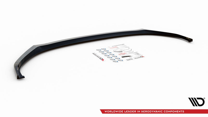 Maxton Front Splitter V.1 Skoda Enyaq Iv - Gloss Black