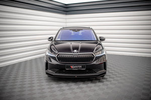 Maxton Front Splitter V.1 Skoda Enyaq Iv - Gloss Black