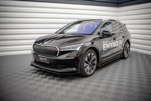 Maxton Front Splitter V.1 Skoda Enyaq Iv - Gloss Black