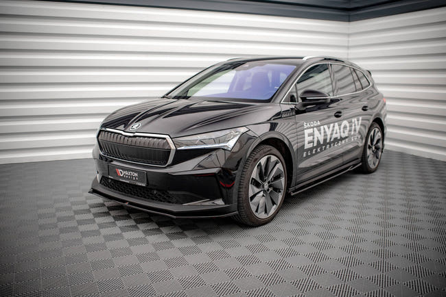 Maxton frontsplitter til Skoda Enyaq iV – blank sort – billede 1 af 6