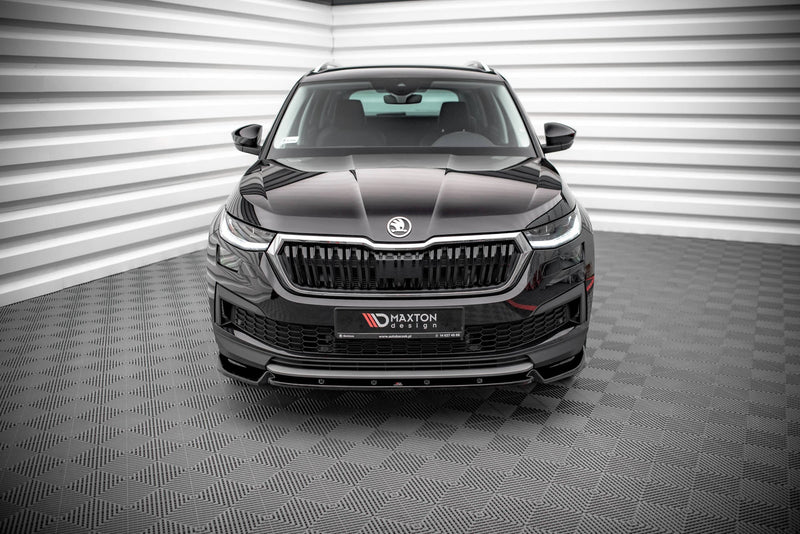 Maxton frontsplitter til Skoda Kodiaq Mk1 Facelift – blank sort – billede 2 af 4