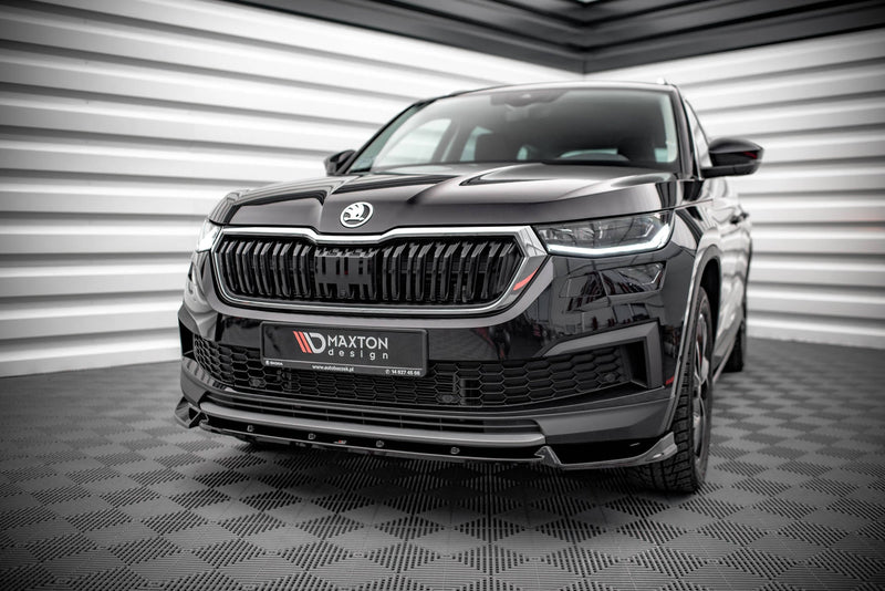 Maxton frontsplitter til Skoda Kodiaq Mk1 Facelift – blank sort – billede 1 af 4