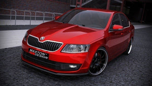 Maxton frontsplitter til Skoda Octavia Mk3 – blank sort