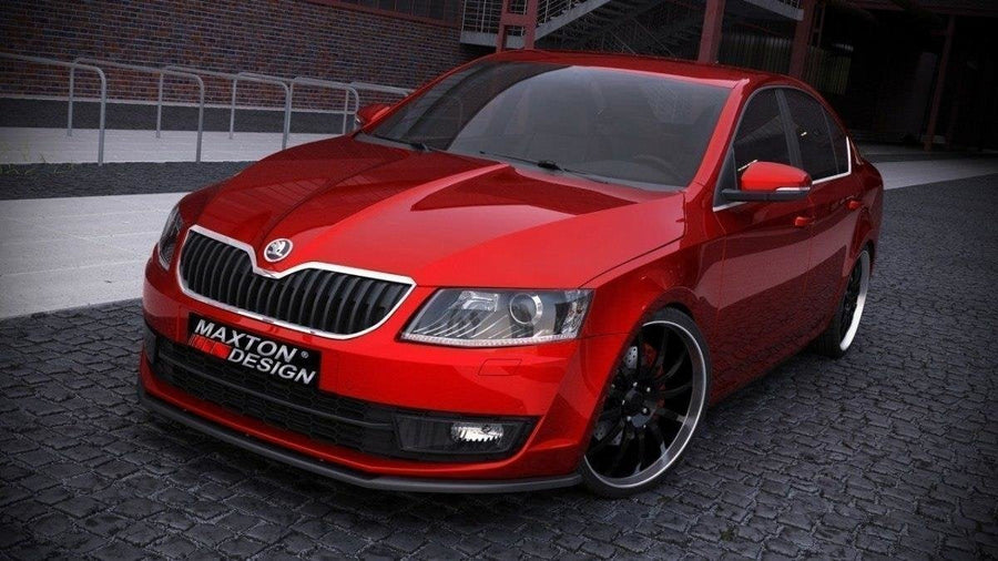 Maxton frontsplitter til Skoda Octavia Mk3 – blank sort