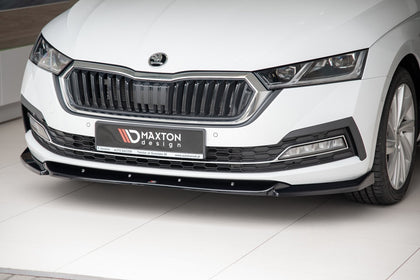 Maxton frontsplitter til Skoda Octavia Mk4 – blank sort – billede 1 af 7