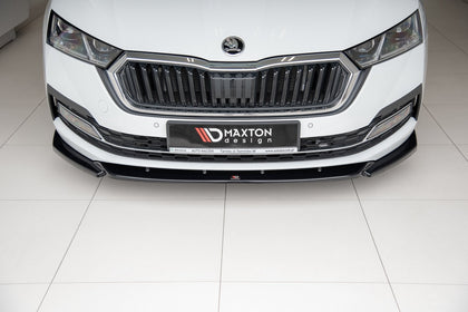 Maxton frontsplitter til Skoda Octavia Mk4 – blank sort – billede 2 af 7
