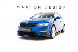 Maxton Front Splitter V.1 Skoda Octavia RS Mk3  - Gloss Black