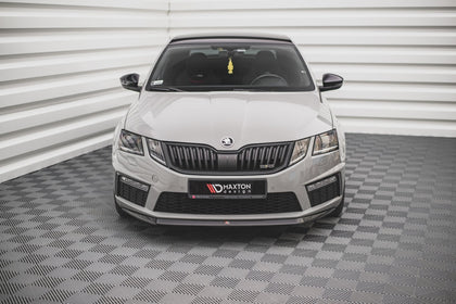 Maxton Front Splitter V.1 Skoda Octavia RS Mk3 Facelift - Gloss Black