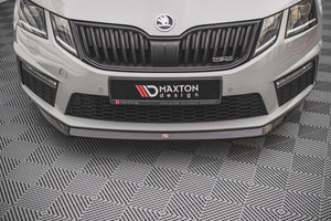Maxton Front Splitter V.1 Skoda Octavia RS Mk3 Facelift - Gloss Black