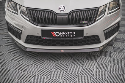 Maxton Front Splitter V.1 Skoda Octavia RS Mk3 Facelift - Gloss Black