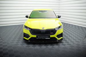 Maxton frontsplitter til Skoda Octavia RS Mk4 – blank sort – billede 2 af 5