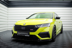 Maxton frontsplitter til Skoda Octavia RS Mk4 – blank sort – billede 1 af 5