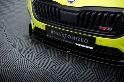 Maxton frontsplitter til Skoda Octavia RS Mk4 – blank sort – billede 3 af 5