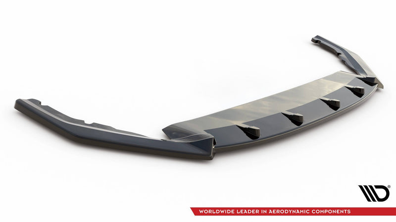 Maxton frontsplitter til Skoda Octavia RS Mk4 – blank sort – billede 4 af 5