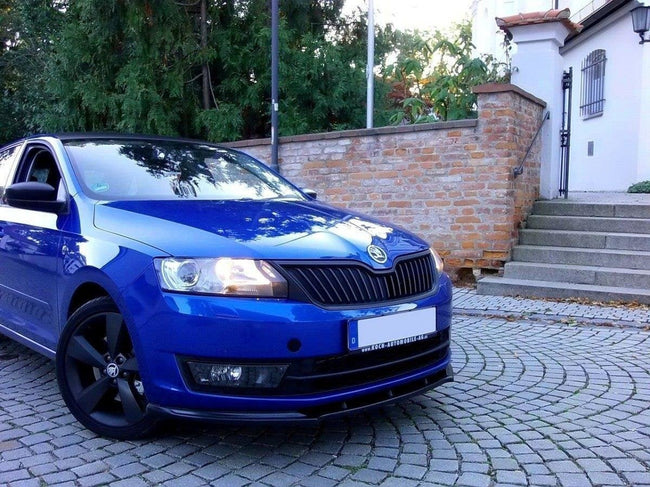 Maxton frontsplitter til Skoda Rapid – blank sort – billede 1 af 4