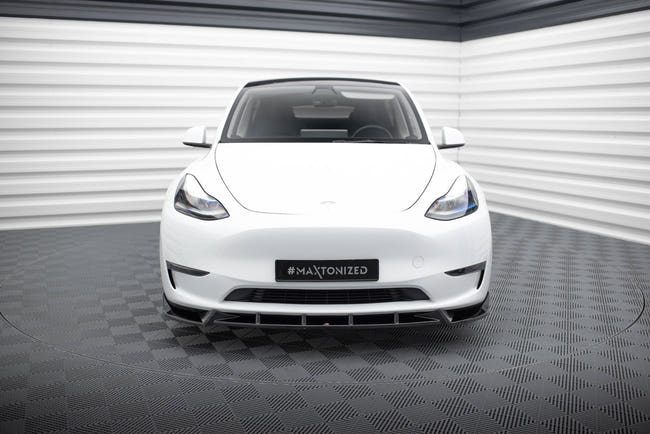 Maxton Front Splitter V.1 Tesla Model Y - Gloss Black