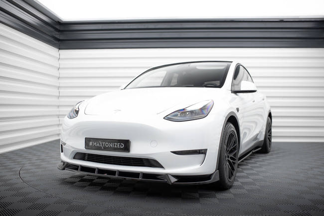 Maxton Front Splitter V.1 Tesla Model Y - Gloss Black