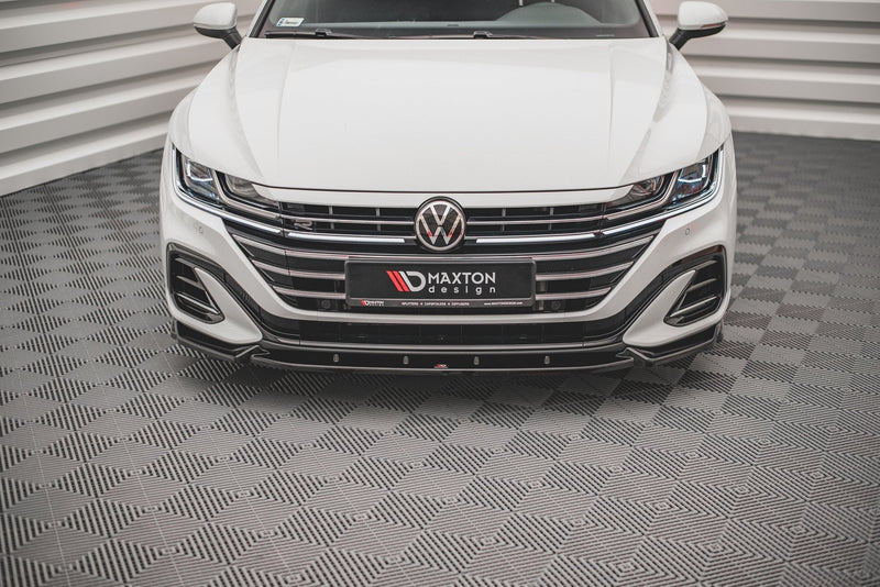 Maxton frontsplitter til Volkswagen Arteon R-Line Sedan / Shooting Brake Mk1 Facelift – blank sort – billede 2 af 4