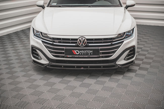 Maxton frontsplitter til Volkswagen Arteon R-Line Sedan / Shooting Brake Mk1 Facelift – blank sort – billede 2 af 4