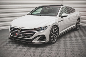 Maxton frontsplitter til Volkswagen Arteon R-Line Sedan / Shooting Brake Mk1 Facelift – blank sort – billede 1 af 4