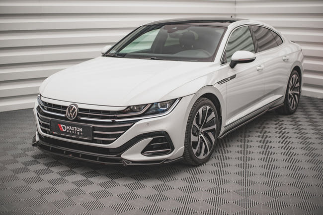 Maxton frontsplitter til Volkswagen Arteon R-Line Sedan / Shooting Brake Mk1 Facelift – blank sort – billede 1 af 4