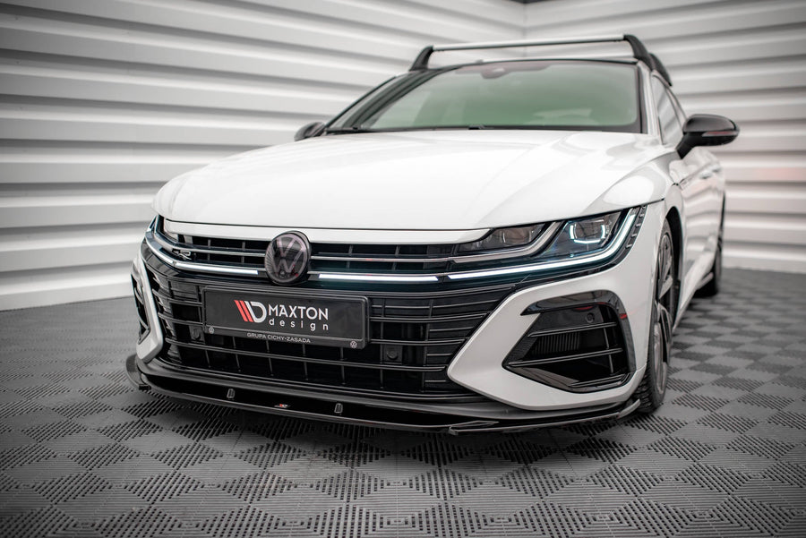 Maxton frontsplitter til Volkswagen Arteon R Sedan / Shooting Brake Mk1 Facelift – blank sort – billede 1 af 5