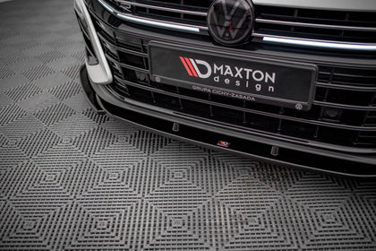 Maxton frontsplitter til Volkswagen Arteon R Sedan / Shooting Brake Mk1 Facelift – blank sort – billede 3 af 5