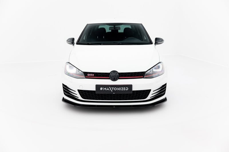 Maxton Front Splitter V.1 VW Golf 7 Gti  - Gloss Black
