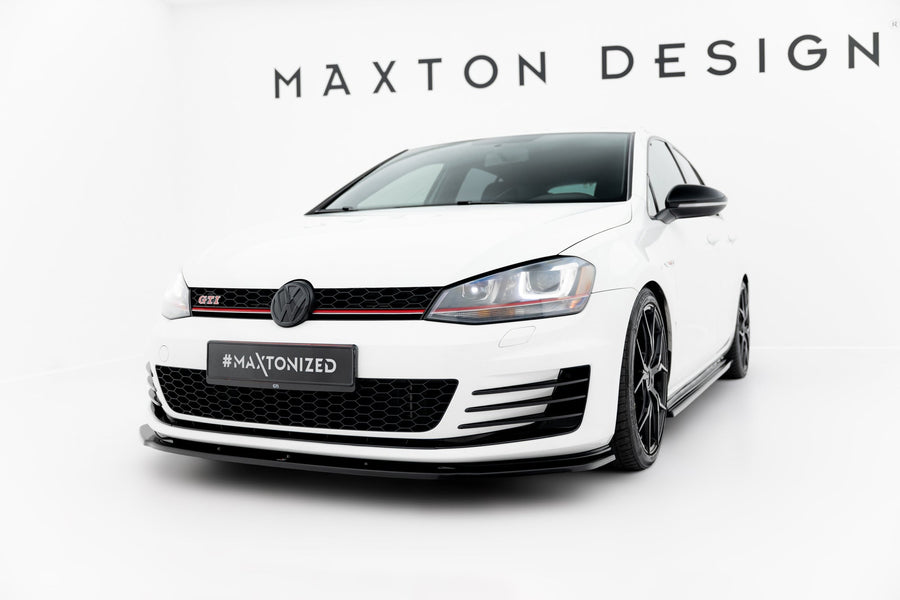 Maxton Front Splitter V.1 VW Golf 7 Gti  - Gloss Black