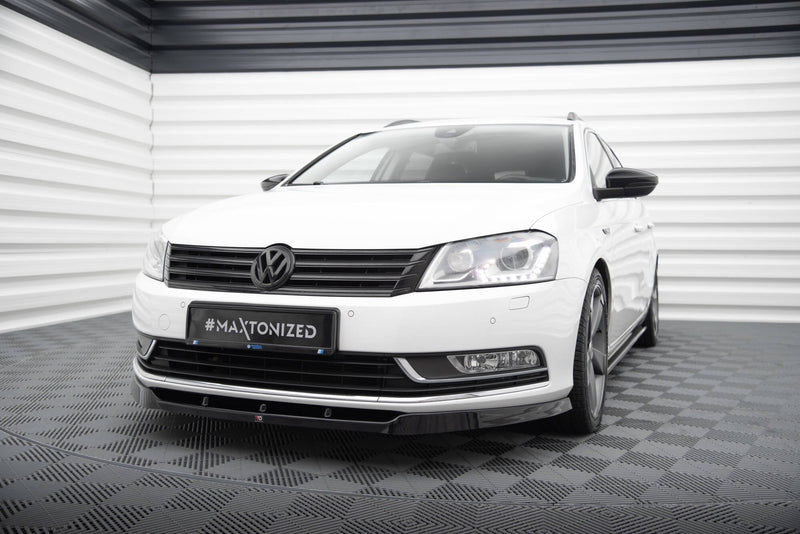Maxton Front Splitter VW Passat B7 - Gloss Black