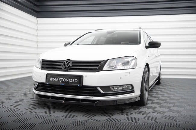 Maxton frontsplitter til Volkswagen Passat B7 – blank sort – billede 1 af 6