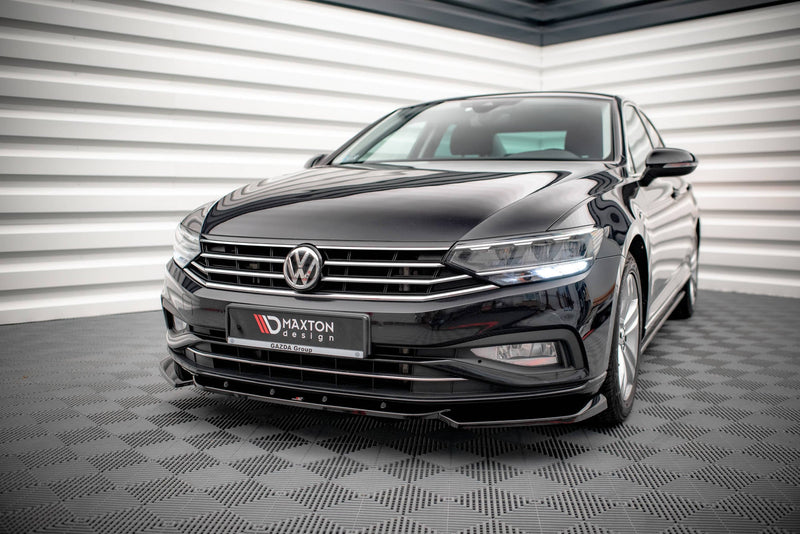 Maxton frontsplitter til Volkswagen Passat B8 Facelift – blank sort – billede 1 af 5