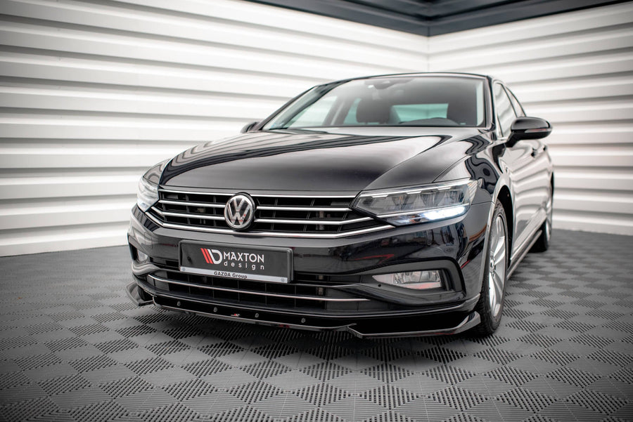 Maxton frontsplitter til Volkswagen Passat B8 Facelift – blank sort – billede 1 af 5