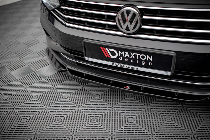 Maxton frontsplitter til Volkswagen Passat B8 Facelift – blank sort – billede 3 af 5