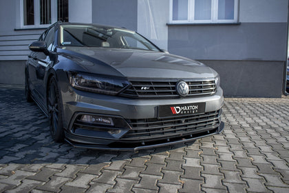 Maxton frontsplitter til Volkswagen Passat R-Line B8 – blank sort – billede 3 af 7