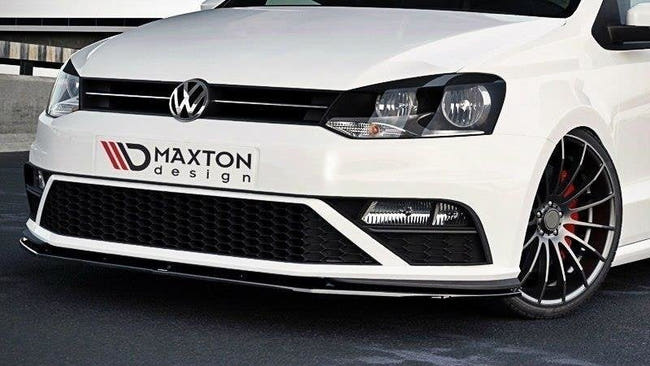 Maxton frontsplitter til Volkswagen Polo GTI Mk5 Facelift – blank sort – billede 1 af 4
