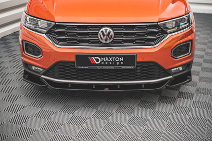 Maxton frontsplitter til Volkswagen T-Roc Mk1 – blank sort – billede 2 af 4